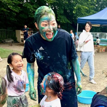 年長　ボディーペインティング