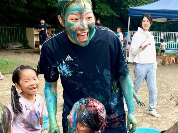 年長　ボディーペインティング