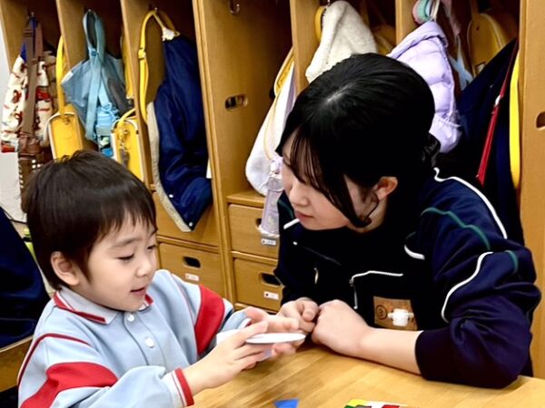 お兄ちゃんお姉ちゃんと遊んだよ（預かり保育）