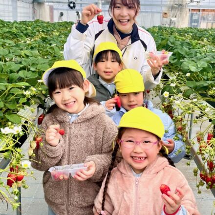 おなかいっぱいに・・・いちごがり