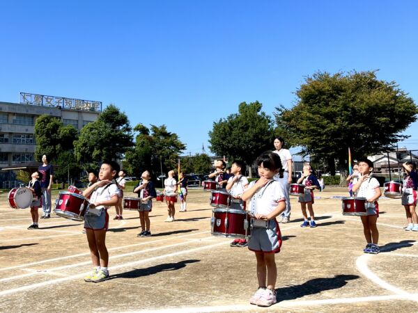日本晴れのもとで　運動会予行